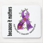 Alzheimers Disease Flower Ribbon 3