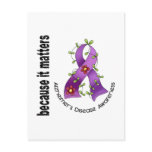 Alzheimers Disease Flower Ribbon 3