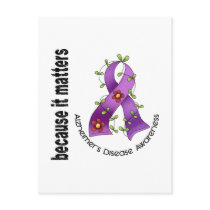 Alzheimers Disease Flower Ribbon 3