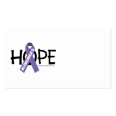 Alzheimer's Disease Hope Business Card Templates by fightcancertees