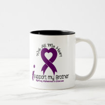 Alzheimers Disease I Support My Brother Coffee Mugs