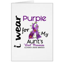 Alzheimers Disease I Wear Purple For My Aunt 43 Cards