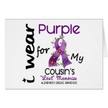 Alzheimers Disease I Wear Purple For My Cousin 43 Card