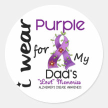 Alzheimers Disease I Wear Purple For My Dad 43 Stickers