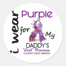 Alzheimers Disease I Wear Purple For My Daddy 43 Stickers