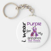 Alzheimers Disease I Wear Purple For My Grandma 43 Key Chains