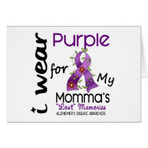 Alzheimers Disease I Wear Purple For My Momma 43 Greeting Card