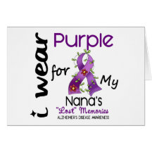 Alzheimers Disease I Wear Purple For My Nana 43 Greeting Card