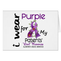 Alzheimers Disease I Wear Purple For My Patients 4 Cards