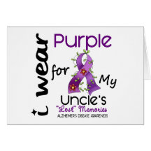 Alzheimers Disease I Wear Purple For My Uncle 43 Greeting Card