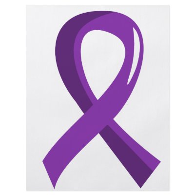Alzheimer's Disease Purple Ribbon 3 Full Color Flyer by awarenessgifts
