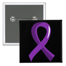 Alzheimer's Disease Purple Ribbon 3 Pins