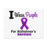 Alzheimer's Disease Purple Ribbon Awareness Postcard