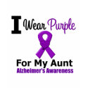 Alzheimer's Disease Purple Ribbon For My Aunt t-shirts