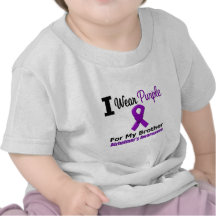 Alzheimer's Disease Purple Ribbon For My Brother T Shirt