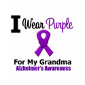 Alzheimer's Disease Purple Ribbon For My Grandma t-shirts