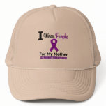 Alzheimer's Disease Purple Ribbon For My Mother Hats