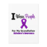 Alzheimer's Disease Purple Ribbon Grandfather Post Card