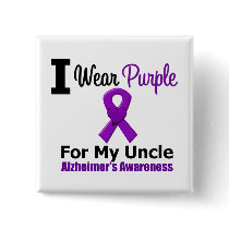 Alzheimer's Disease Purple Ribbon Uncle Pin