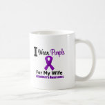 Alzheimer's Disease Purple Ribbon Wife Coffee Mug