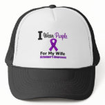 Alzheimer's Disease Purple Ribbon Wife Mesh Hat