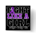 Alzheimers Disease Sporty Fight Like a Girl Pin