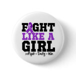 Alzheimers Disease Sporty Fight Like a Girl Pinback Buttons