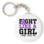 Alzheimers Disease Sporty Fight Like a Girl Key Chains