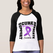 Alzheimer's Disease Support Advocate Cure T-shirts