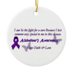 Alzheimer's fight for cure awareness Ornament