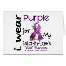 Alzheimers I Wear Purple For My Sister-In-Law Card