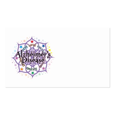 Alzheimers Lotus Business Card Template by fightcancertees