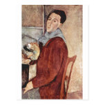Amadeo Modigliani - Self Portrait 1919 Oil Canvas Postcard