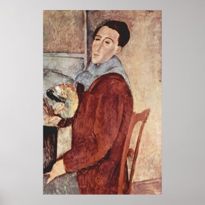Amadeo Modigliani - Self Portrait 1919 Oil Canvas by inquester