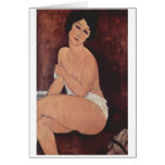 Amadeo Modigliani - Sitzender Akt auf in Sofa 1917 Cards