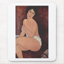 Amadeo Modigliani - Sitzender Akt auf in Sofa 1917