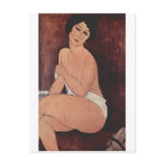 Amadeo Modigliani - Sitzender Akt auf in Sofa 1917
