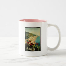 Amalfi Italia Italy Vintage Travel Art 1927 Mugs