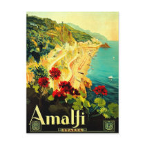 Amalfi Italy Italia VintageTravel Advertisement