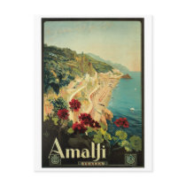 Amalfi, Italy vintage poster Post Card
