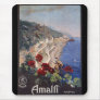 Amalfi Napoli Italy Vintage Italian Travel Poster Mouse Pad