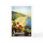 "Amalfi" Vintage Travel Poster Greeting Card