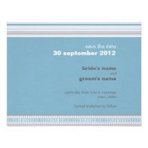 Amara Fret Cornflower Save the Date Announcement