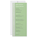 Amara Fret Stripe pistachio Wedding Menu Invitations
