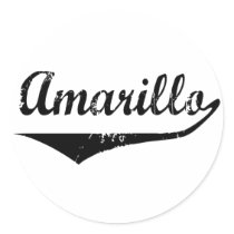 Amarillo Round Sticker
