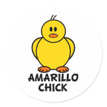 Amarillo Texas Chick Stickers