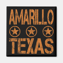 AMARILLO TEXAS - DISTRESSED STYLE MAGNETS