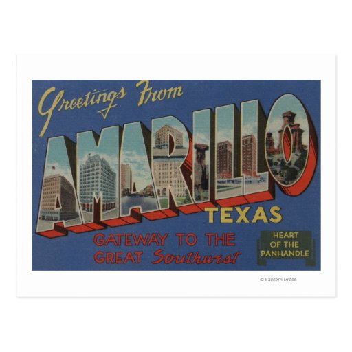 Amarillo, Texas (Heart of the Pan-Handle) Postcards