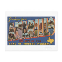 Amarillo, Texas - Large Letter Scenes Post Card