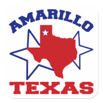 Amarillo, Texas Square Stickers